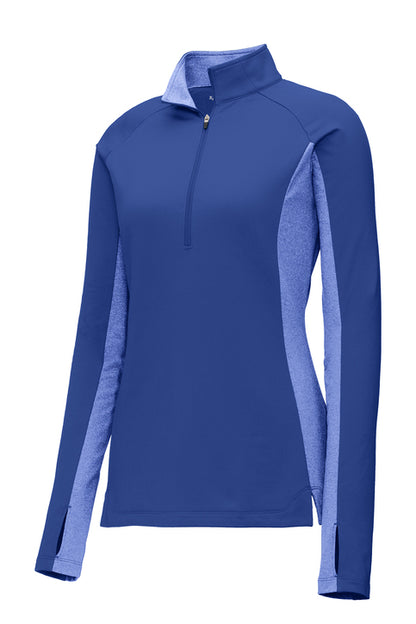 Sport-Tek Women's Sport-Wick Stretch Contrast 1/4-Zip Pullover. LST854