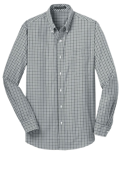 Port Authority Long Sleeve Gingham Easy Care Shirt. S654