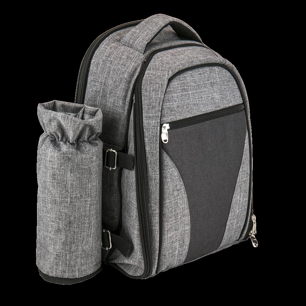 Wine & Picnic Cooler Backpack for Four + Fleece Blanket