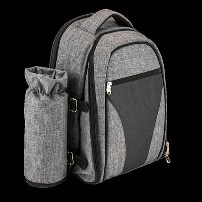 Wine & Picnic Cooler Backpack for Four + Fleece Blanket