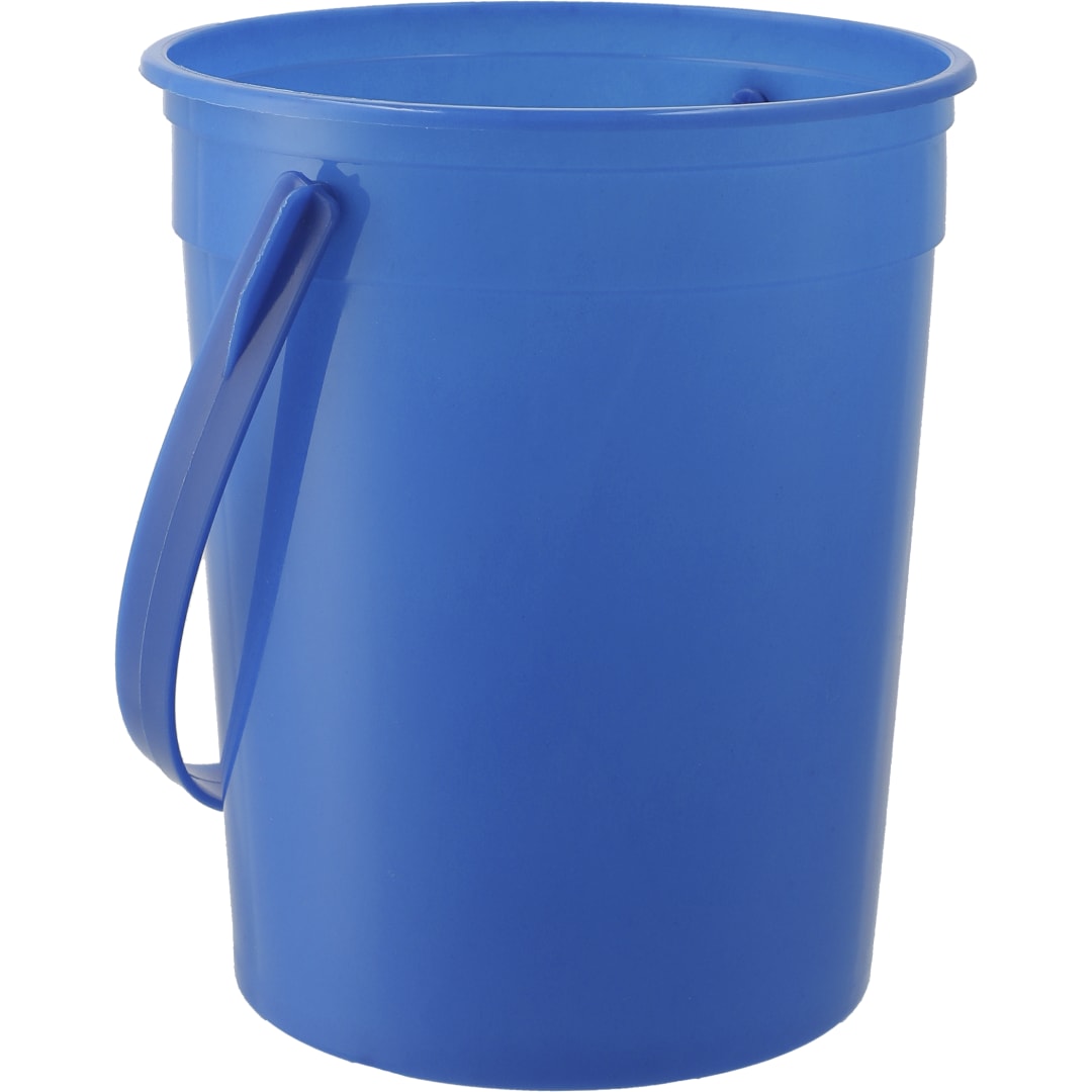 Front View of Blue 32oz Pail with Handle
