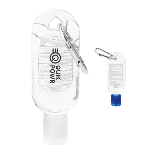 Front View of Clear 1oz Clip-N-Go Hand Sanitizer
