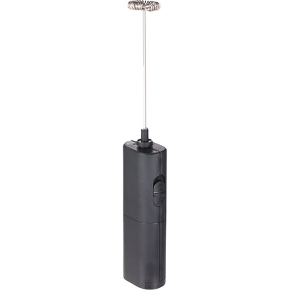 Front View of Black Battery Operated Handheld Milk Frother