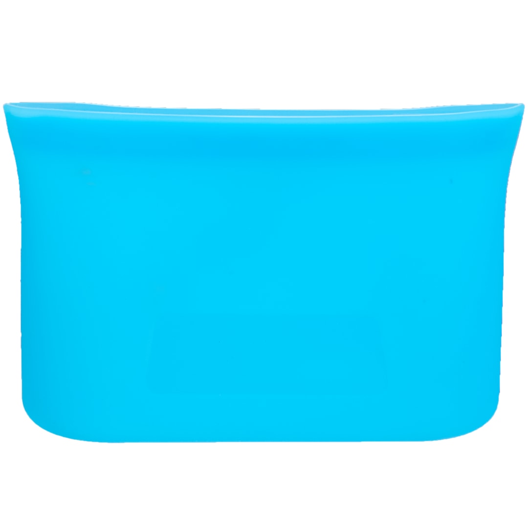 Front View of Blue Zili Silicone Food Storage Bag 8oz