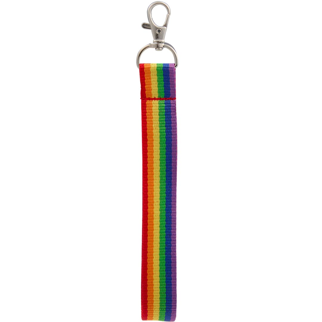 Recycled Rainbow Wrist Lanyard