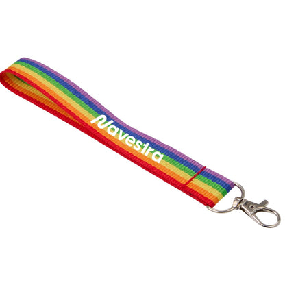 Recycled Rainbow Wrist Lanyard