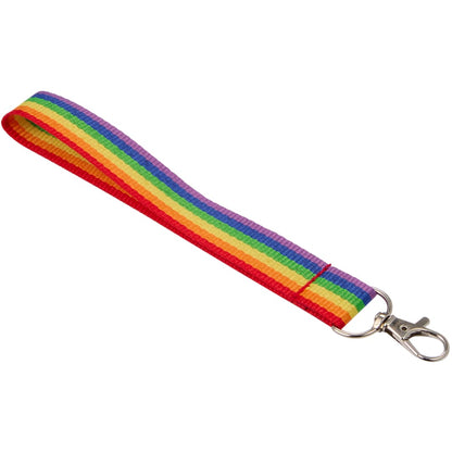 Recycled Rainbow Wrist Lanyard