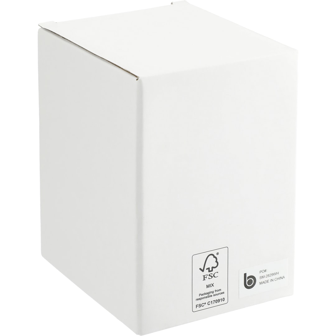 Front View of White Wireless Charger Pen Holder/Dual Outputs