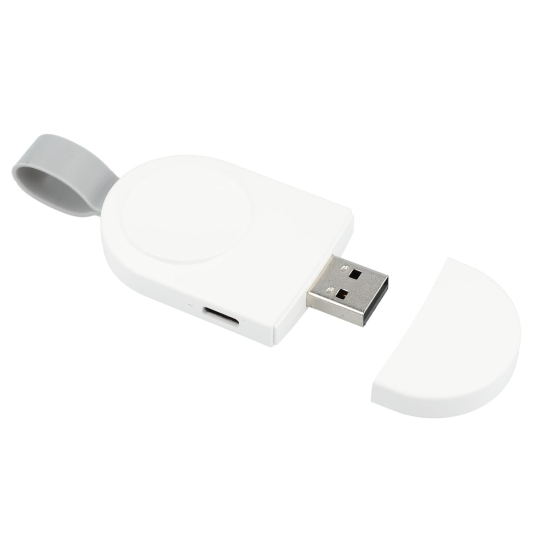 Front View of White Redi iWatch USB Charger