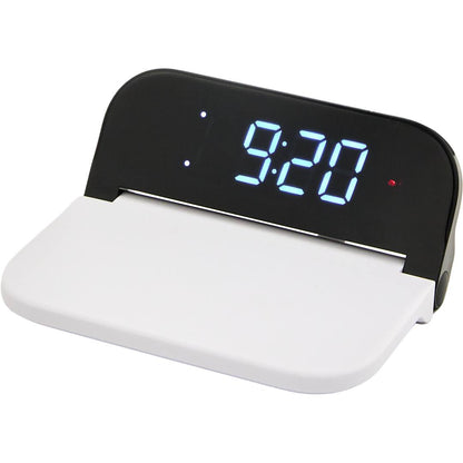 White Digital Power Clock 15W Wireless Charger