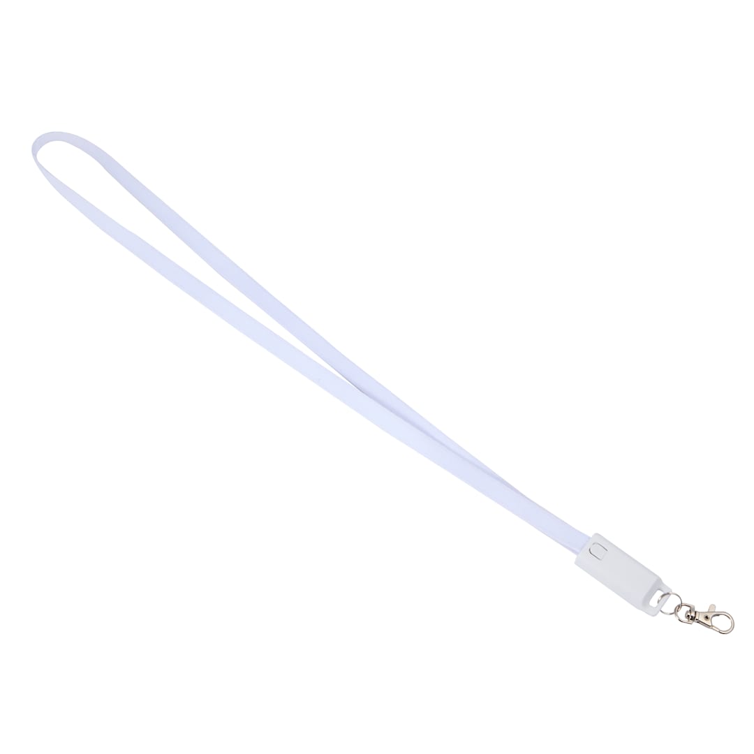 White 5-in-1 40W PD Charging Cable Lanyard