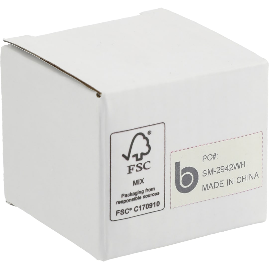 Front View of White Bawl 2.0 True Wireless Auto Pair Earbuds and Case