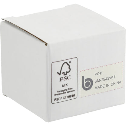 Front View of White Bawl 2.0 True Wireless Auto Pair Earbuds and Case