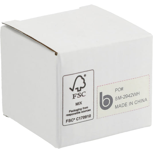 Front View of White Bawl 2.0 True Wireless Auto Pair Earbuds and Case