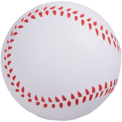 Front View of White Baseball Stress Reliever
