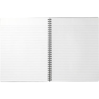 Front View of Black FSC® Mix 8.5" x 11" Lg Business Spiral Notebook