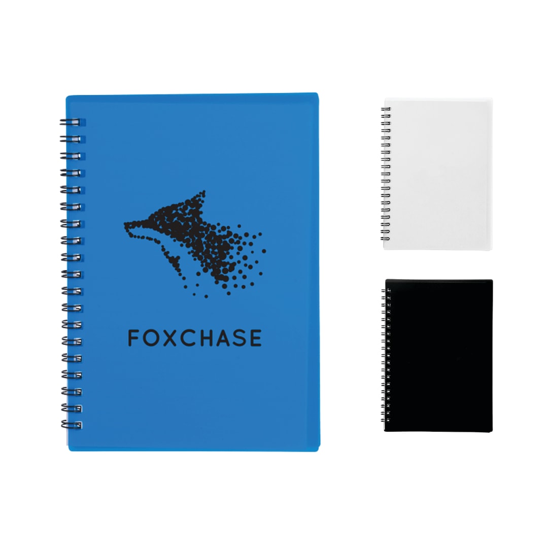 Front View of Blue FSC® Mix 5" x 7" Duchess Spiral Notebook