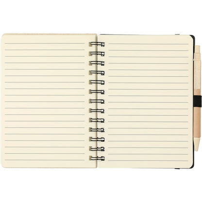 FSC® Mix 5" x 7" Wheat Straw Notebook with Pen