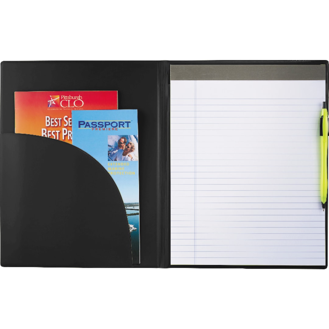 Front View of Black FSC® Mix Maxx Padfolio