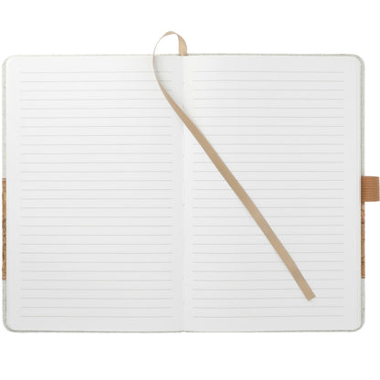 Front View of Natural FSC® Mix 5.5" x 8.5" Recycled Cotton Cork Notebook