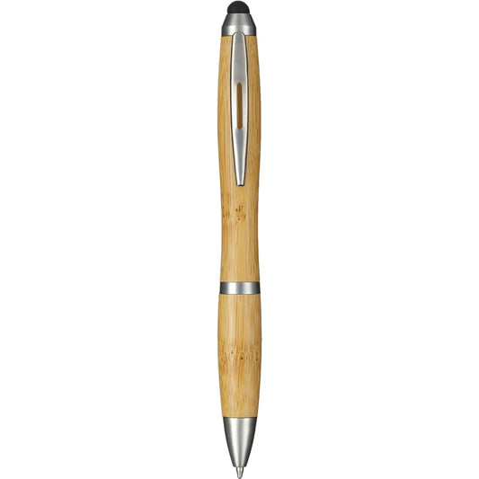 Front View of Natural FSC Bamboo Nash Stylus Pen