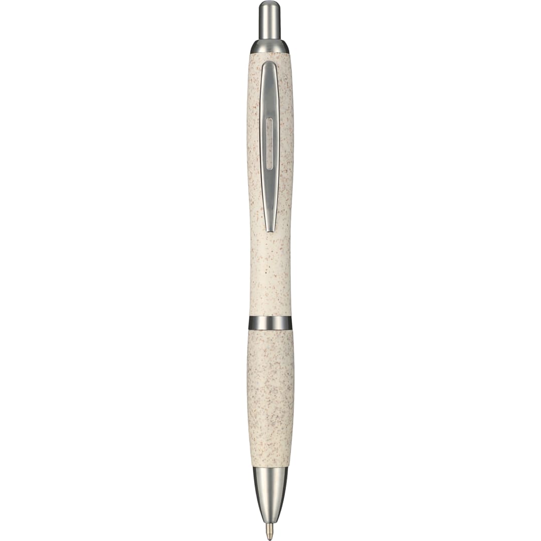 Front View of Black Nash Wheat Straw Ballpoint