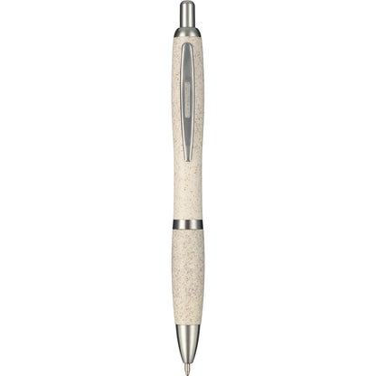 Front View of Black Nash Wheat Straw Ballpoint