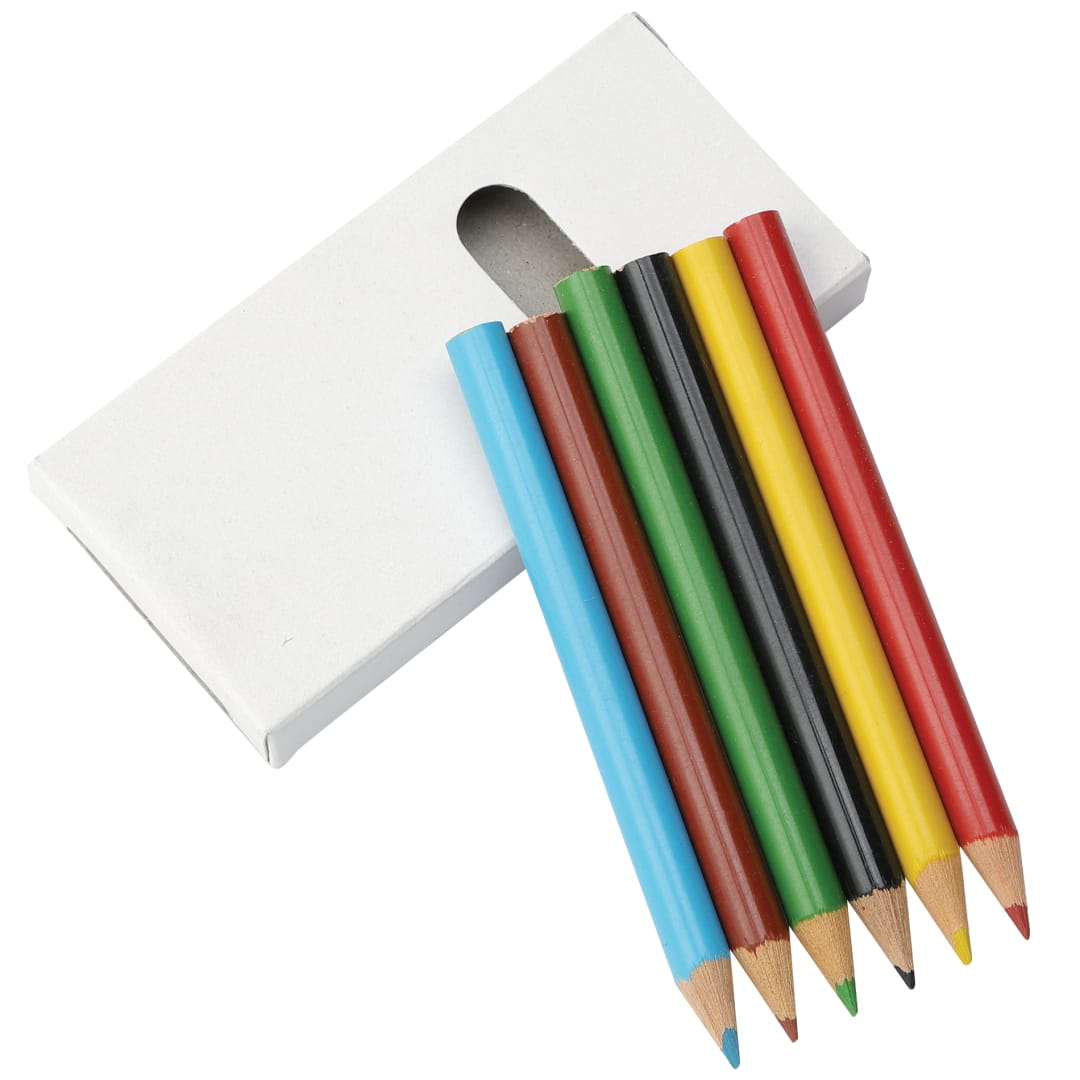 Front View of White Sketchi 6-Piece Colored Pencil Set