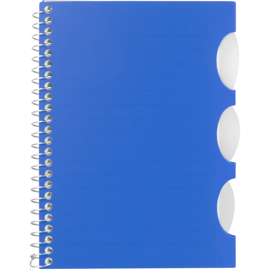 Front View of Black FSC® Recycled 4” x 6” Multitask Notebook