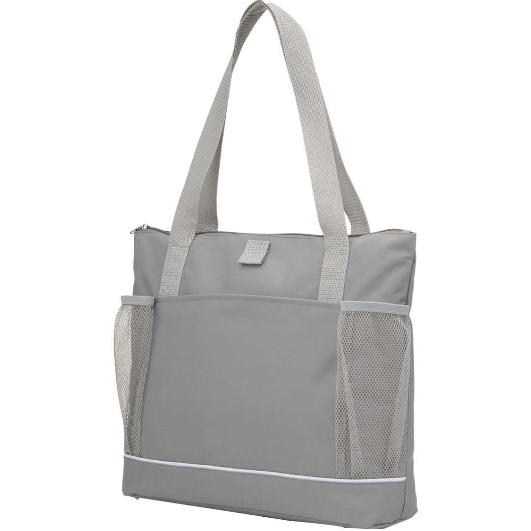 Front View of Gray Arrival RPET Meeting Tote