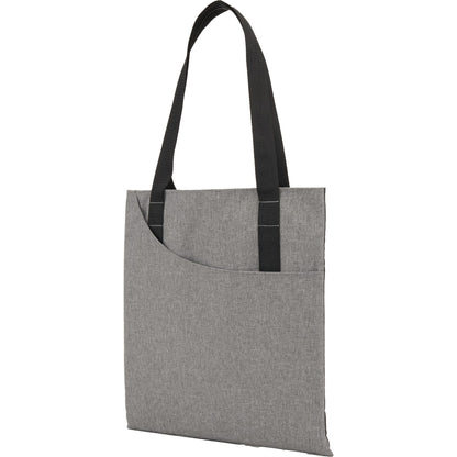 Front View of Gray Swoop RPET Convention Tote