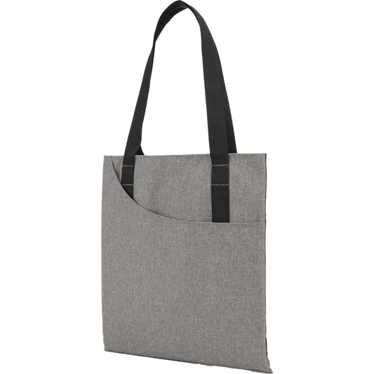 Front View of Gray Swoop RPET Convention Tote