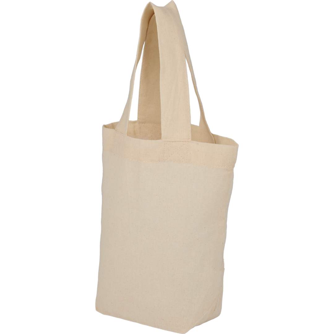 Front View of Natural Mini 4oz Organic Cotton Tote