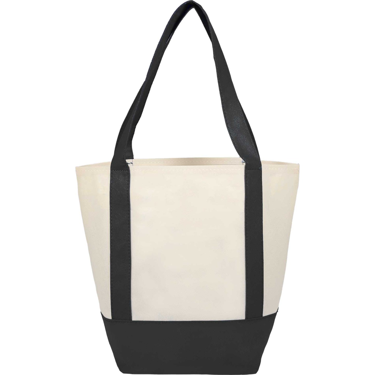 Rear View of Black Mini Non Woven LighthouseTote