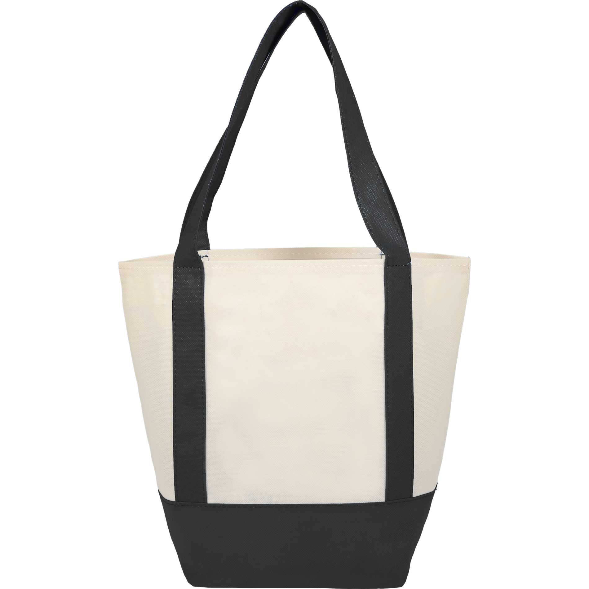 Rear View of Black Mini Non Woven LighthouseTote