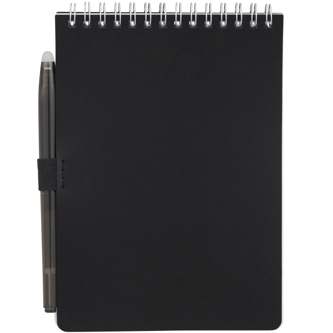 Front View of Black 5” x 7” Mineral Stone Field Reporter Notebook w/Pe