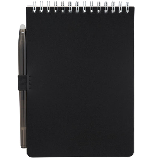 Front View of Black 5” x 7” Mineral Stone Field Reporter Notebook w/Pe