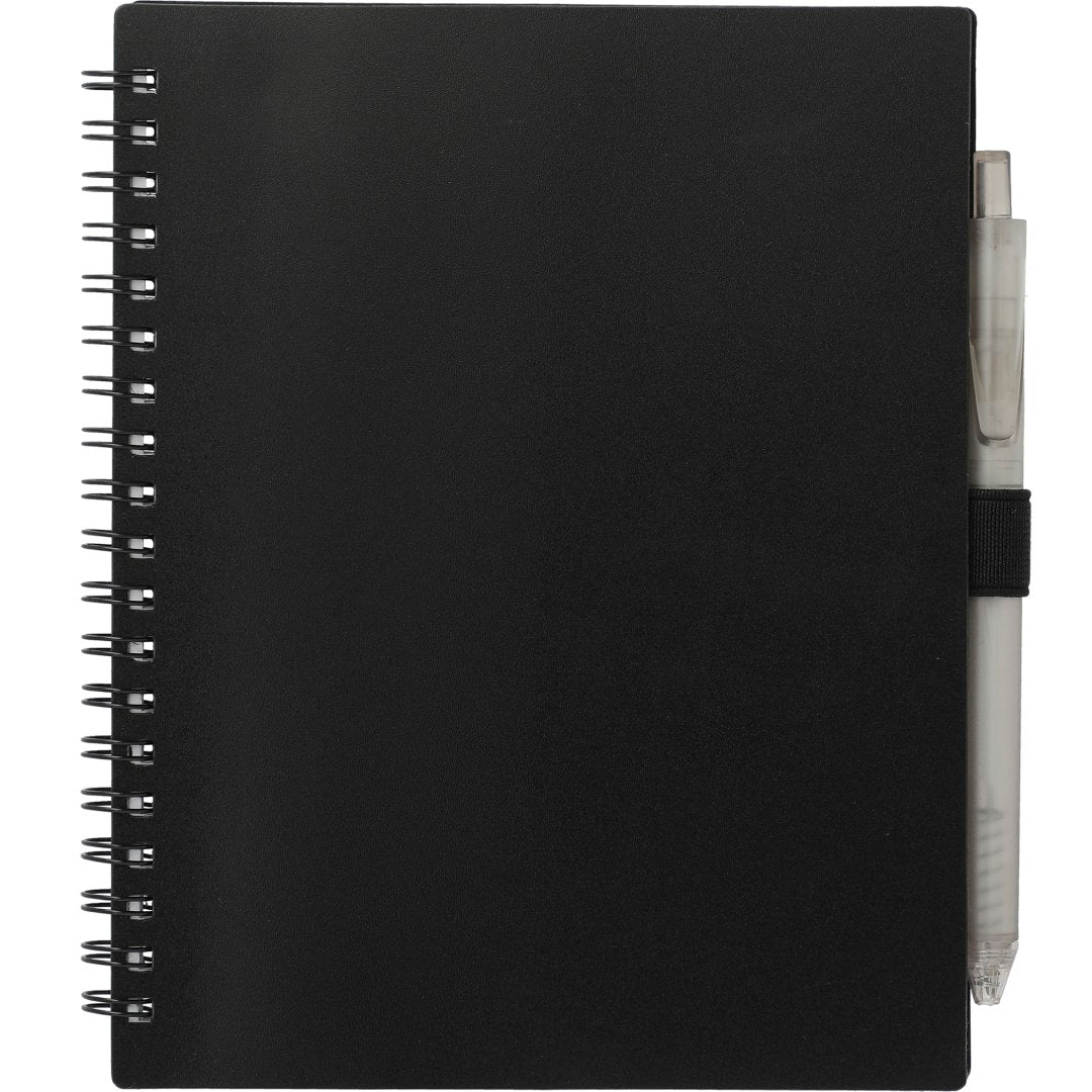 FSC® Recycled 5.5” x 7” Spiral Notebook w/ RPET Pe