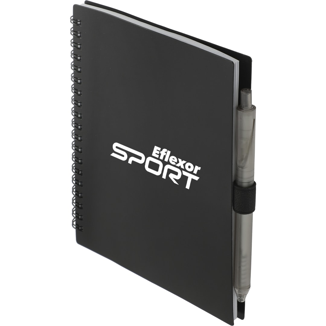 FSC® Recycled 5.5” x 7” Spiral Notebook w/ RPET Pe