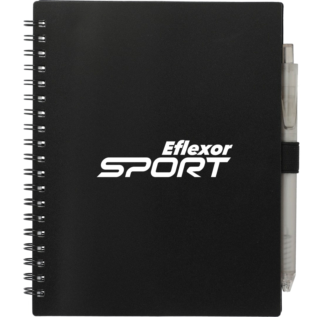 FSC® Recycled 5.5” x 7” Spiral Notebook w/ RPET Pe