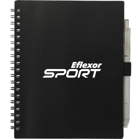 FSC® Recycled 5.5” x 7” Spiral Notebook w/ RPET Pe