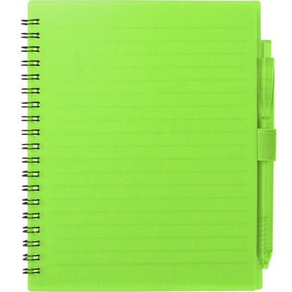 FSC® Recycled 5.5” x 7” Spiral Notebook w/ RPET Pe