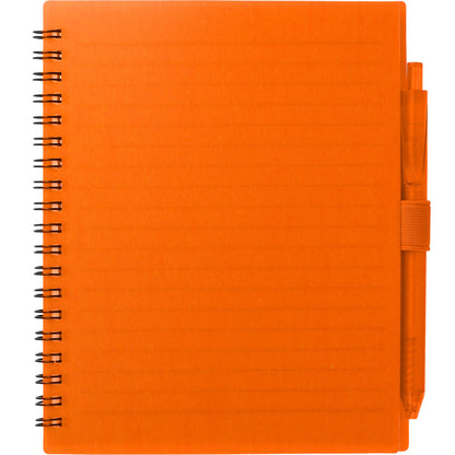 FSC® Recycled 5.5” x 7” Spiral Notebook w/ RPET Pe