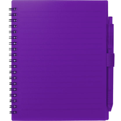 FSC® Recycled 5.5” x 7” Spiral Notebook w/ RPET Pe
