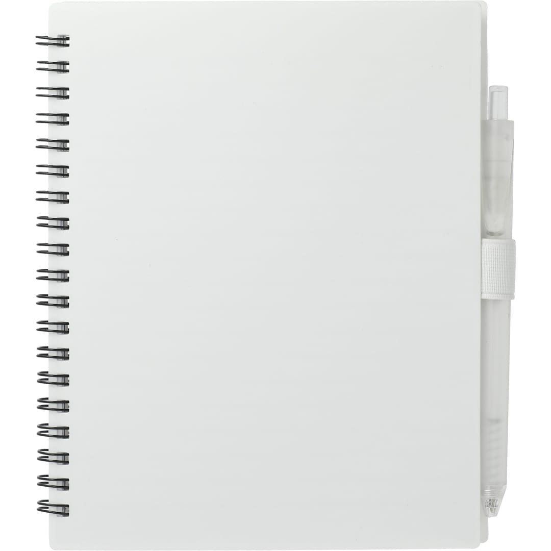 FSC® Recycled 5.5” x 7” Spiral Notebook w/ RPET Pe