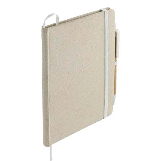 5" x 7" Organic Cotton Bound Notebook w/Pen
