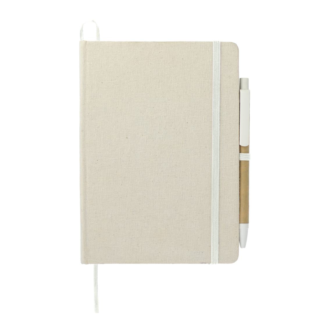 5" x 7" Organic Cotton Bound Notebook w/Pen