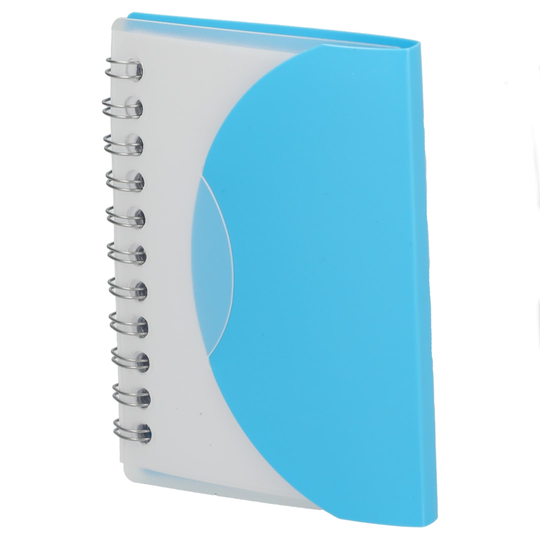 Blue FSC® Recycled 3.4” x 4.5” Post Spiral Notebook