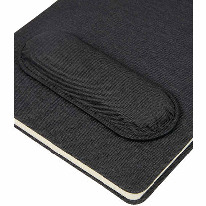 Black 5.5" x 8.5" FSC® Recycled Mouse Pad Bound Notebook