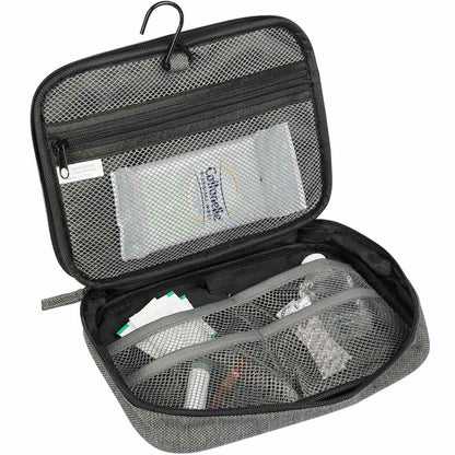 Front View of Gray Vila Recycled Travel Organizer
